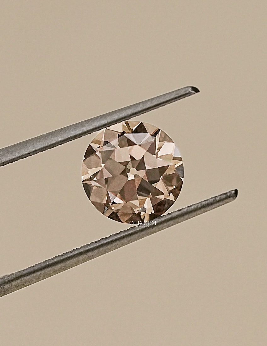 Light Champagne Old European Round Lab Diamond Lab Grown Diamond