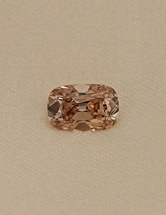 Old Mine Cushion Cut Champagne Diamond Lab Grown Diamond