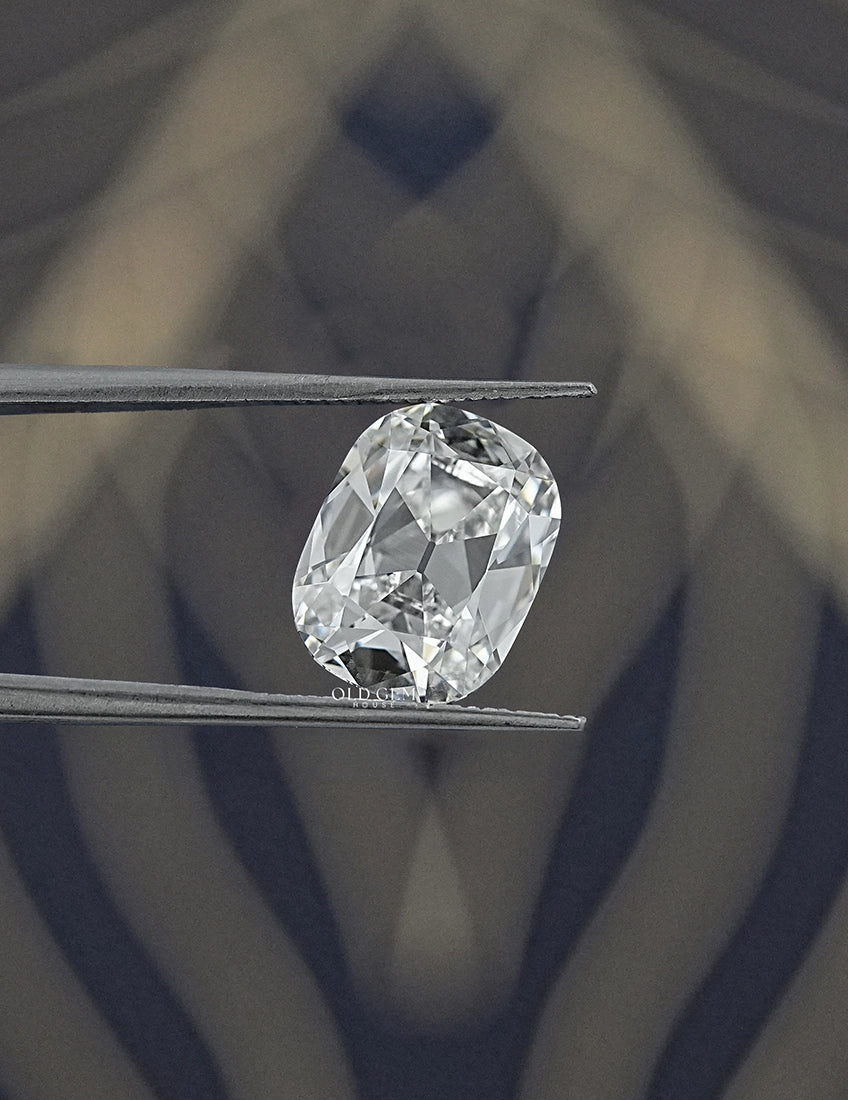 4.01 Carat Old Mine Cushion-Cut Lab Diamond Lab Grown Diamond