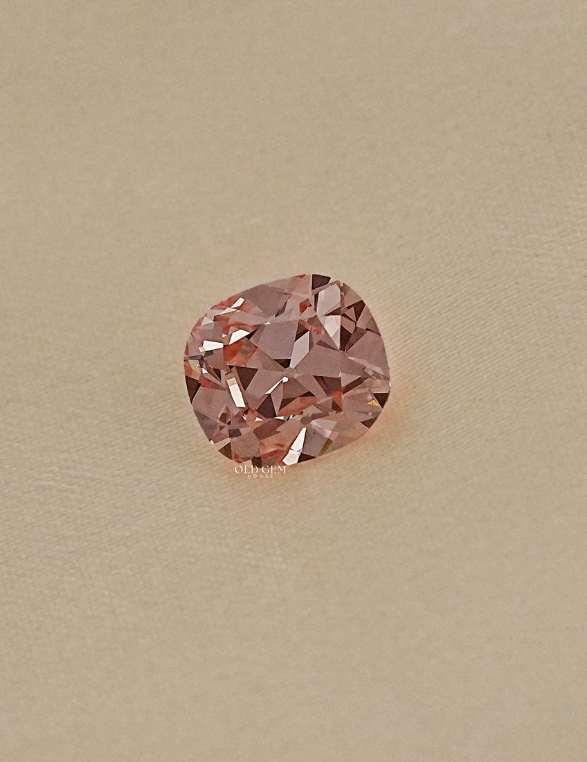 Fancy Vivid Pink Old Mine Cushion Cut Loose Diamond
