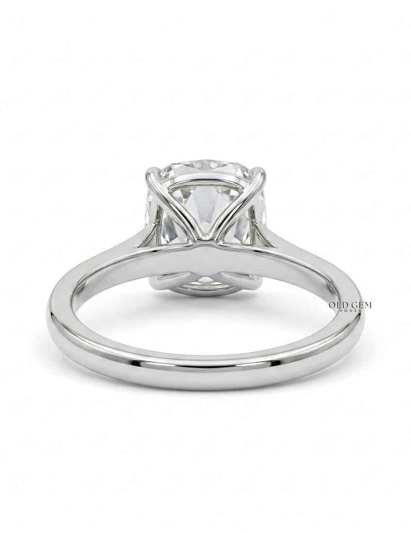 Mid Century Old Mine Cushion Lab Diamond Engagement Ring Engagement Ring