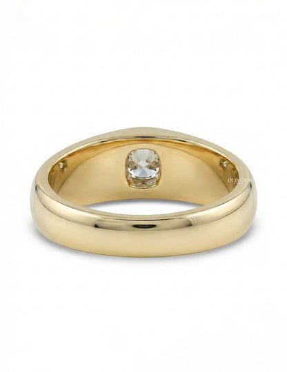 Old Mine Cushion Cut Flush Set Band Georgian Era Wedding Band