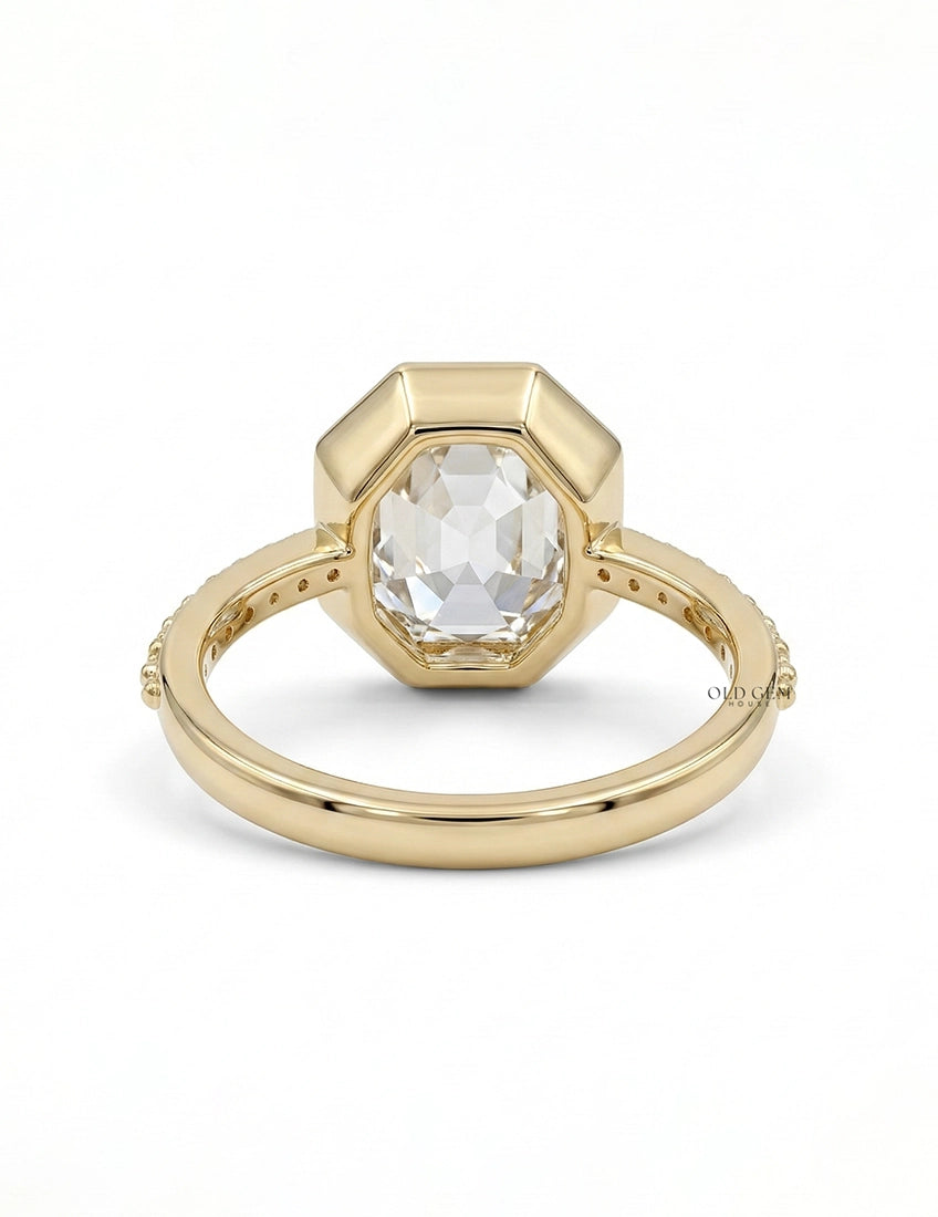 Old Mine Hexagon Diamond Engagement Ring Engagement Ring