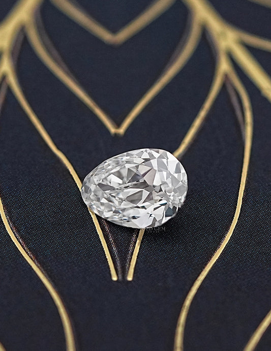 Lab Grown Old Mine Pear Cut Loose Diamond Lab Grown Diamond