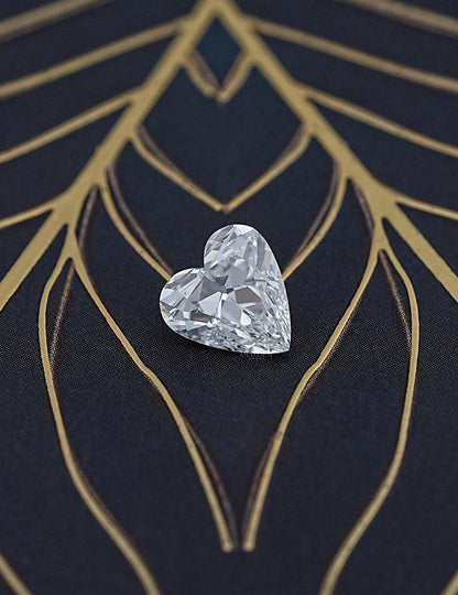 Old Mine Heart Cut Lab Grown Loose Diamond Old Mine Heart