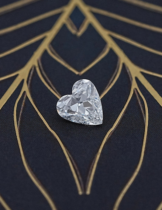 Old Mine Heart Cut Lab Grown Loose Diamond Old Mine Heart