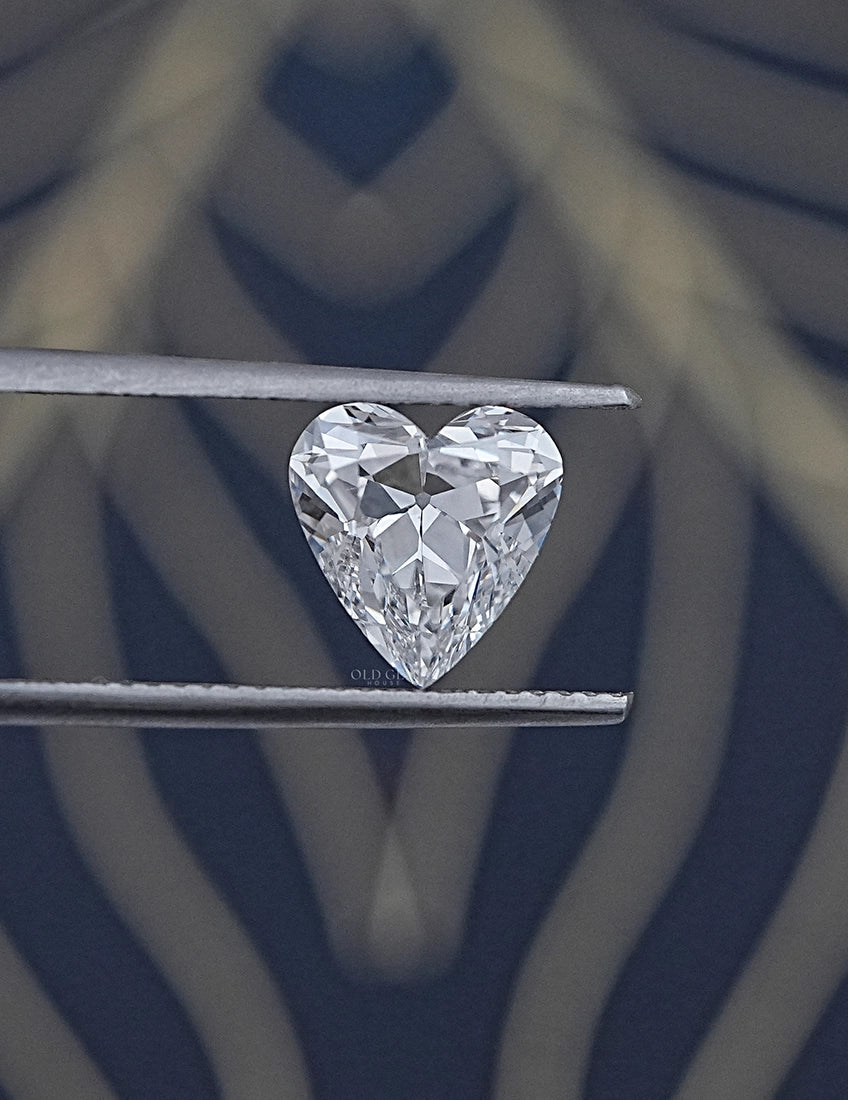 Old Mine Heart Cut Lab Grown Loose Diamond Old Mine Heart