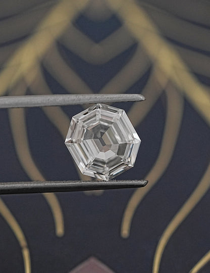 3.10 Carat Loose Old Mine Hexagon Cut Diamond Lab Grown Diamond