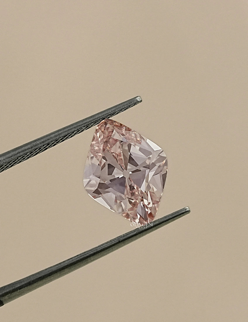 Light Champagne Old Mine Lozenge Lab Diamond Lab Grown Diamond