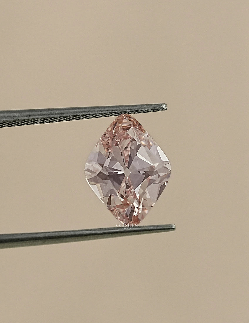Light Champagne Old Mine Lozenge Lab Diamond Lab Grown Diamond