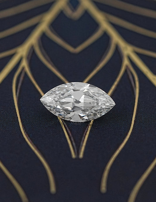 Loose Old Mine Marquise Lab Diamond - 3.20 CT Lab Grown Diamond