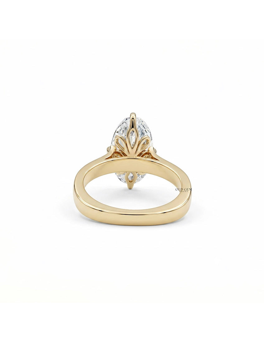 Georgian Old Mine Moval Cut Solitaire Engagement Ring Engagement Ring