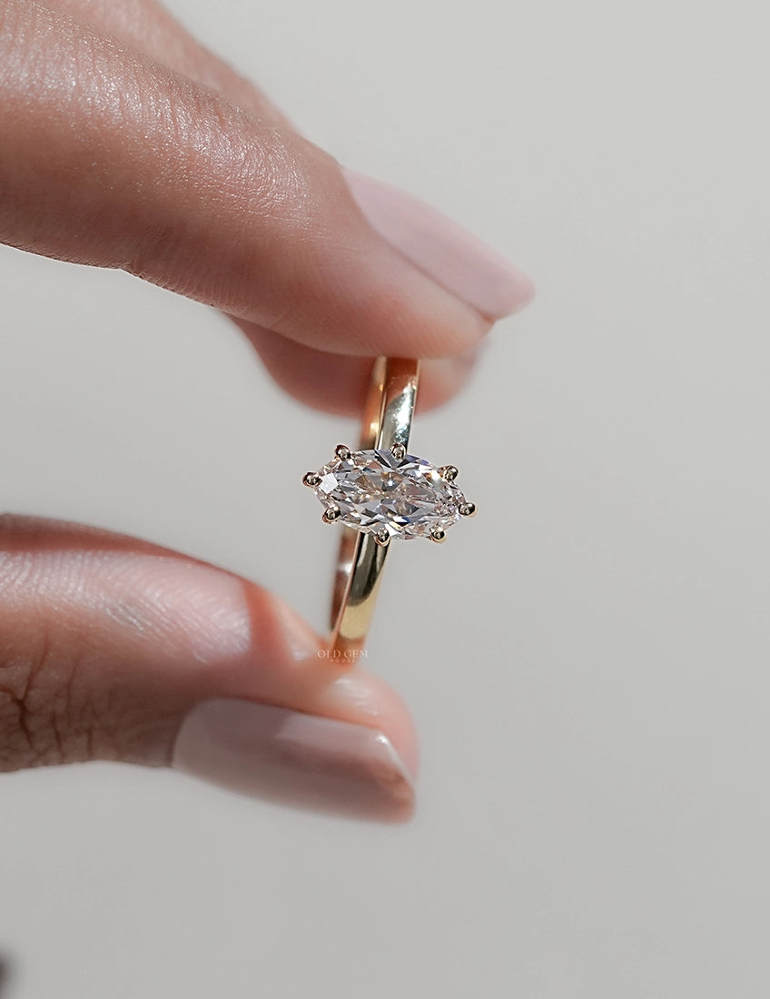 Georgian Old Mine Oval Cut Solitaire Engagement Ring Engagement Ring