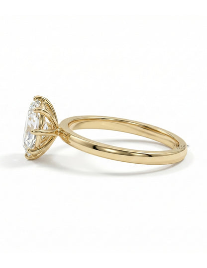 Georgian Old Mine Oval Cut Solitaire Engagement Ring Engagement Ring