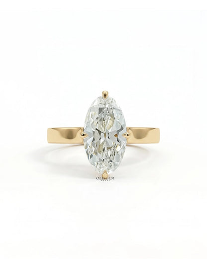 Georgian Old Mine Moval Cut Solitaire Engagement Ring Engagement Ring