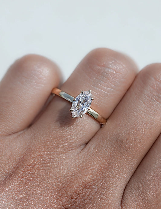 Georgian Old Mine Oval Cut Solitaire Engagement Ring Engagement Ring