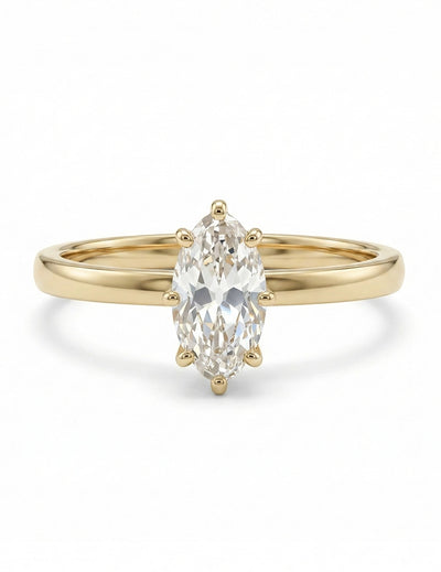 Georgian Old Mine Oval Cut Solitaire Engagement Ring