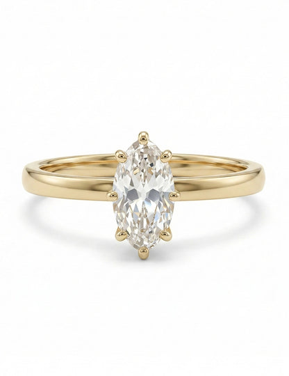 Georgian Old Mine Oval Cut Solitaire Engagement Ring Engagement Ring