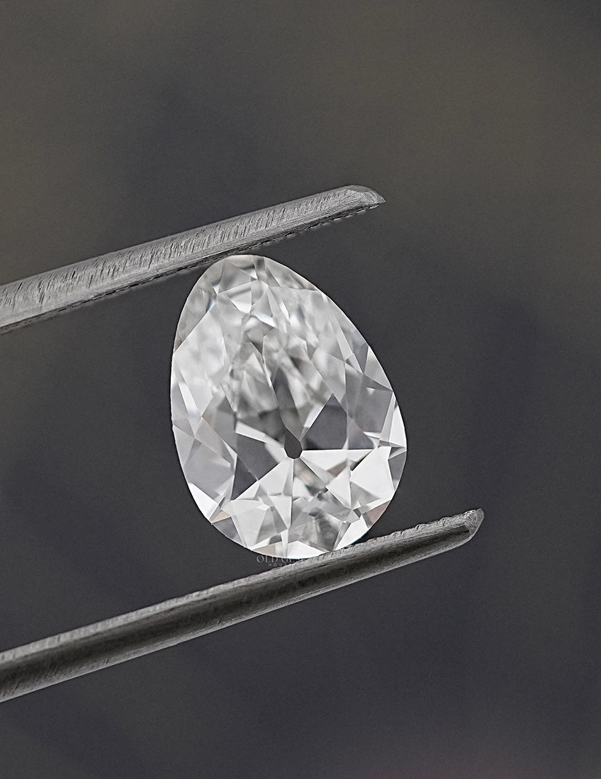 Lab Grown Old Mine Pear Cut Loose Diamond Lab Grown Diamond