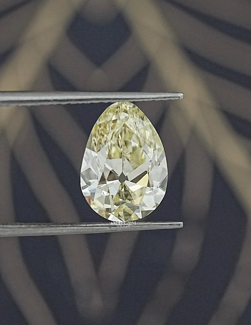 3.48 Carat Old Mine Pear Cut Loose Diamond Lab Grown Diamond