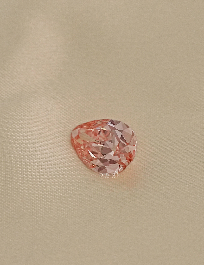 Vivid Pink Old Mine Pear Lab Grown Loose Diamond