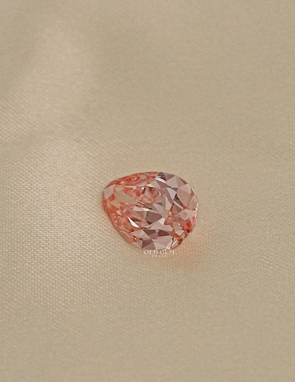 Vivid Pink Old Mine Pear Lab Grown Loose Diamond