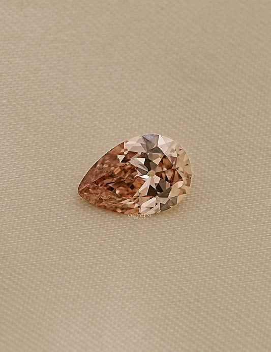 Brown Old Mine Pear Cut Lab Grown Diamond Lab Grown Diamond