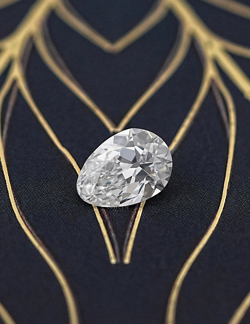 Lab Grown Old Mine Pear Cut Loose Diamond Lab Grown Diamond