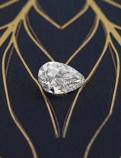 Loose Old Mine Pear Lab Grown Diamond-IJ/VS