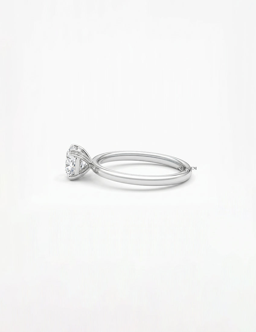 Old Mine Square Cushion Lab Diamond Solitaire Ring Engagement Ring