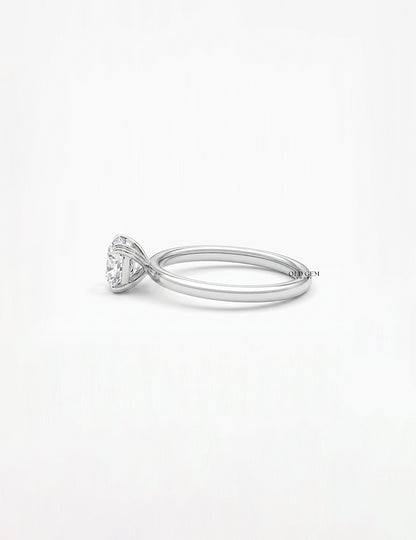 Old Mine Square Cushion Lab Diamond Solitaire Ring Engagement Ring