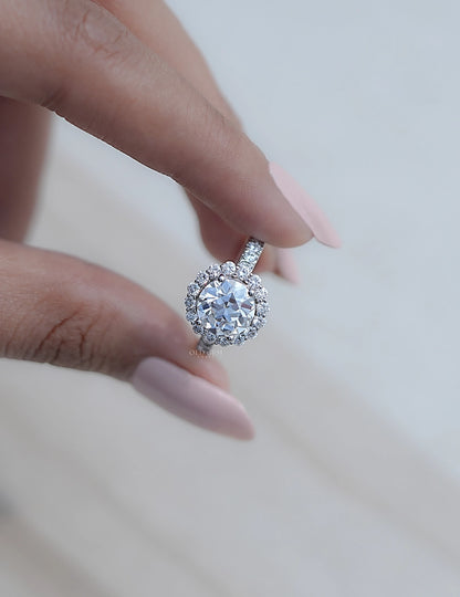 Old European Cut Halo Ring