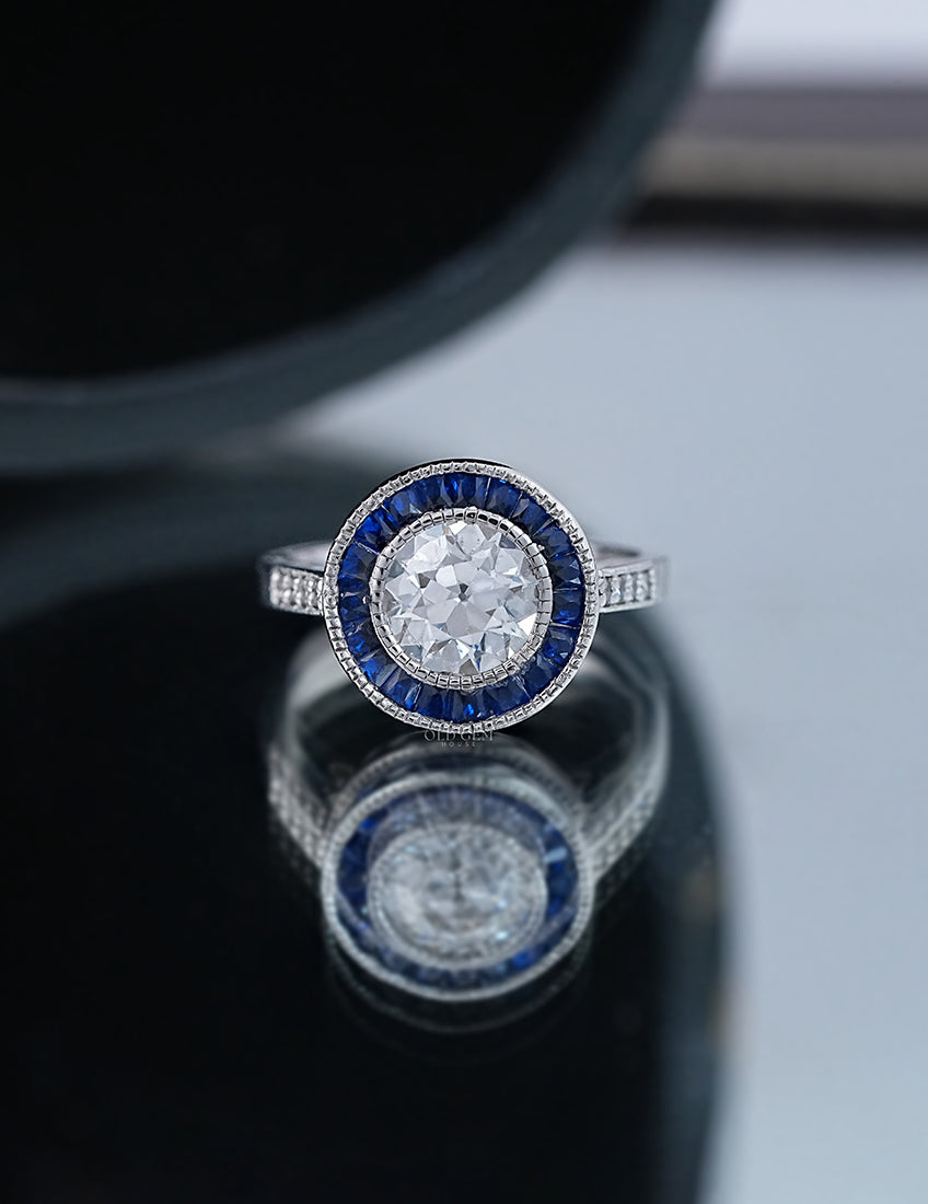 Old European Round Halo Ring