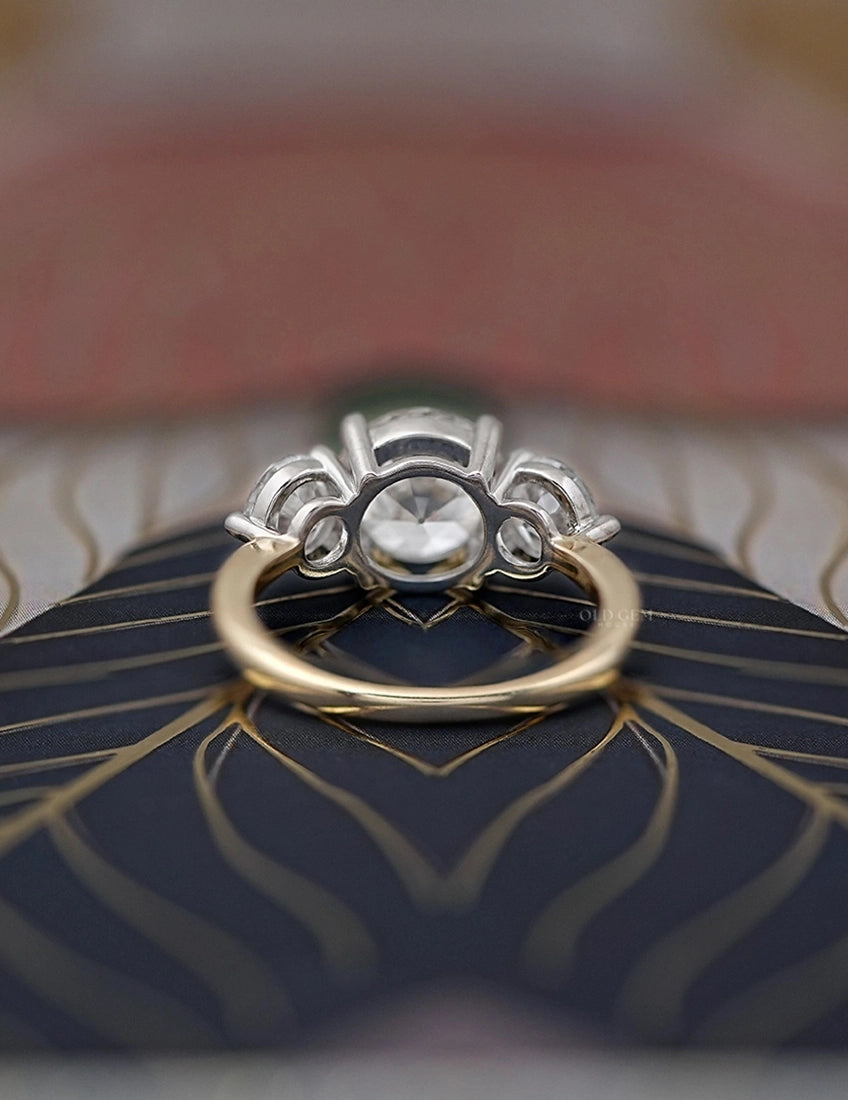 Georgian Old European Cut Diamond Three Stone Ring Engagement Ring