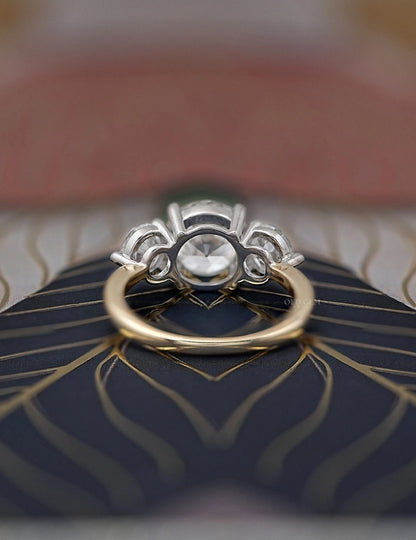 Georgian Old European Cut Diamond Three Stone Ring Engagement Ring