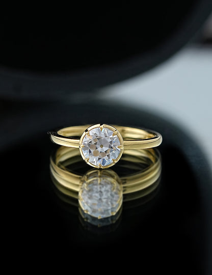 Old European Round Cut Solitaire Ring