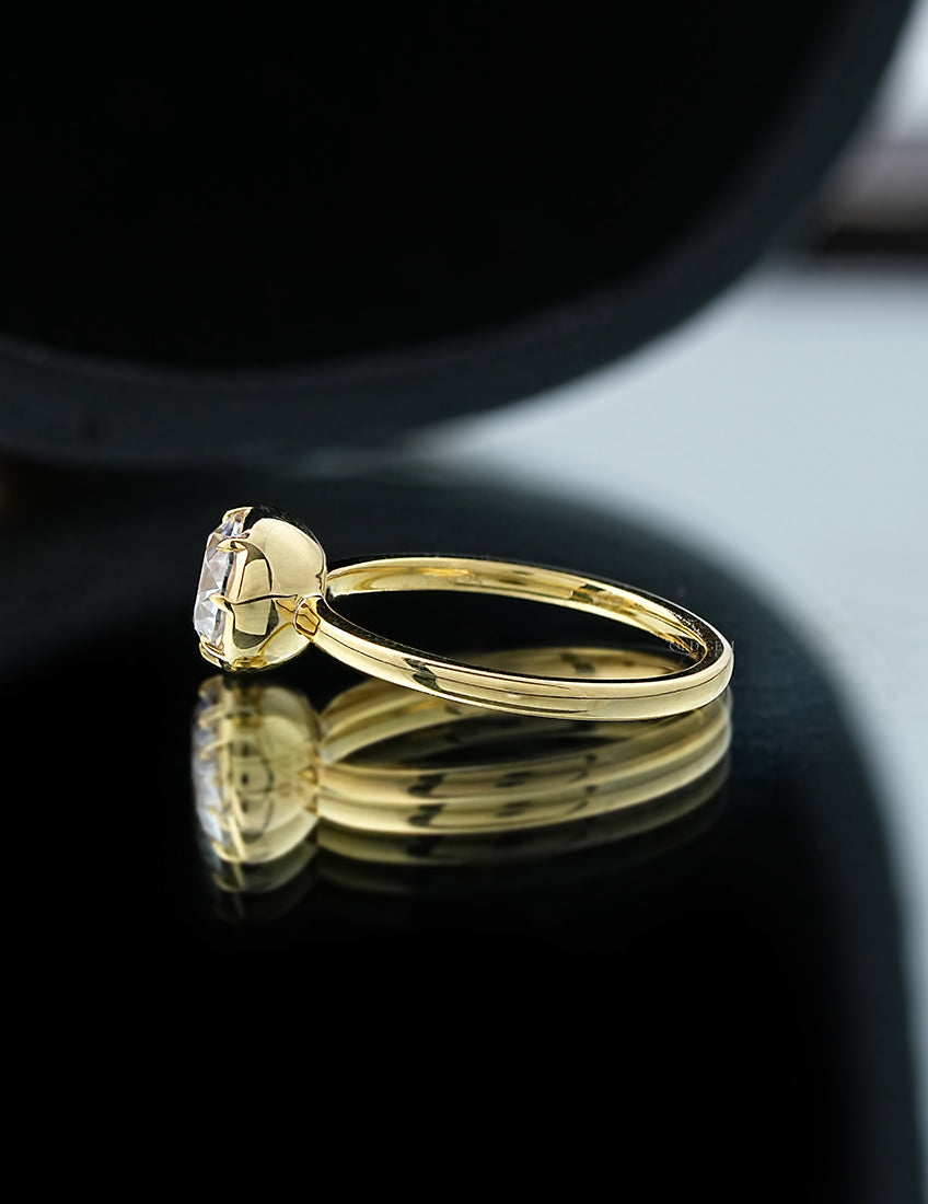 Old European Round Cut Solitaire Ring