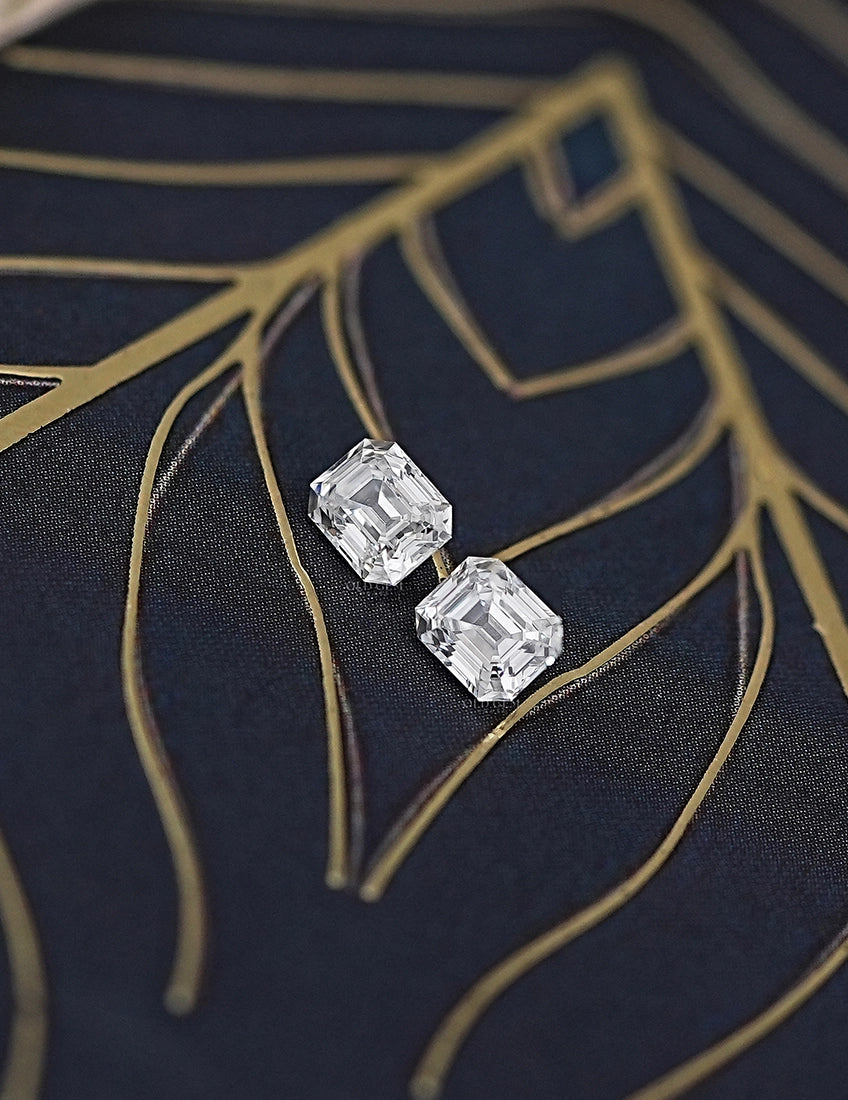 Old Mine Asscher Lab Diamond Matching Pair Lab Grown Diamond