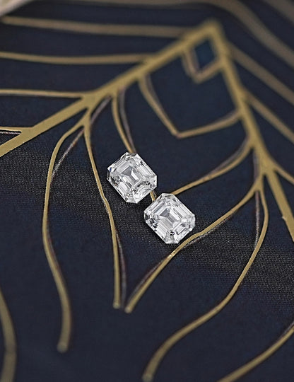 Old Mine Asscher Lab Diamond Matching Pair Lab Grown Diamond