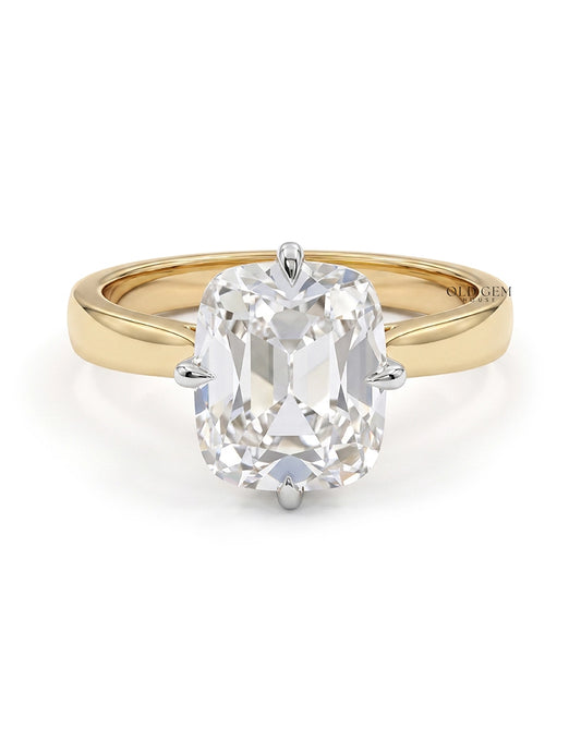 Old Mine Cushion Cut Solitaire Ring Georgian Era Engagement Ring