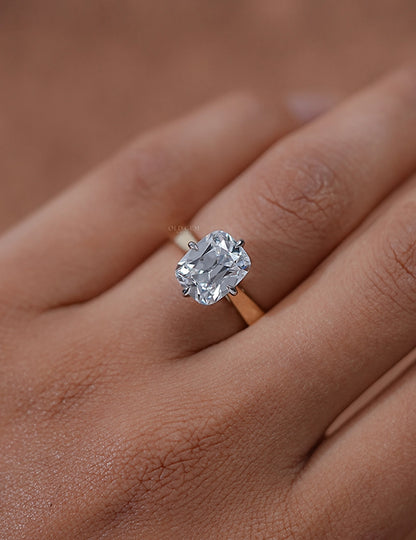 Old Mine Cushion Cut Solitaire Ring Georgian Era Engagement Ring