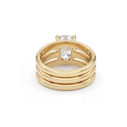Georgian Old Mine Cushion Diamond Wide Wedding Band Wedding Band