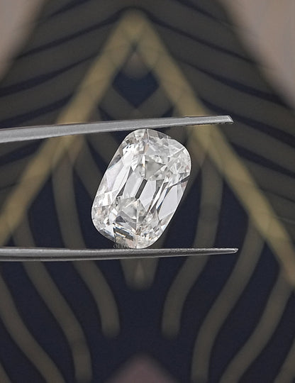 Certified Old Mine Cushion Cut Diamond - 8 Carat Lab Grown Diamond
