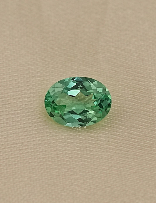 Oval Cut Green Sapphire Loose Gemstone Gemstone