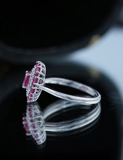 Oval Cut Lab Diamond Halo Engagement Ring