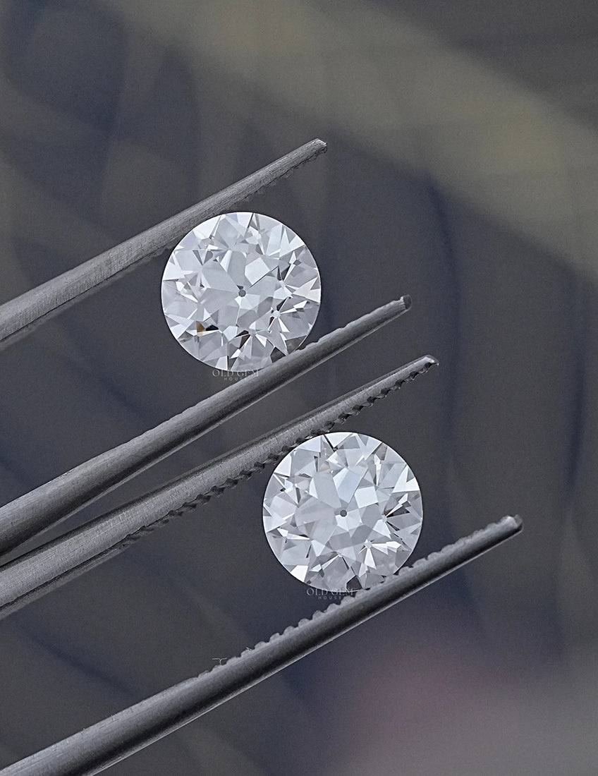 Paired Old European Round Lab Diamond -- 2.00 TCW Lab Grown Diamond