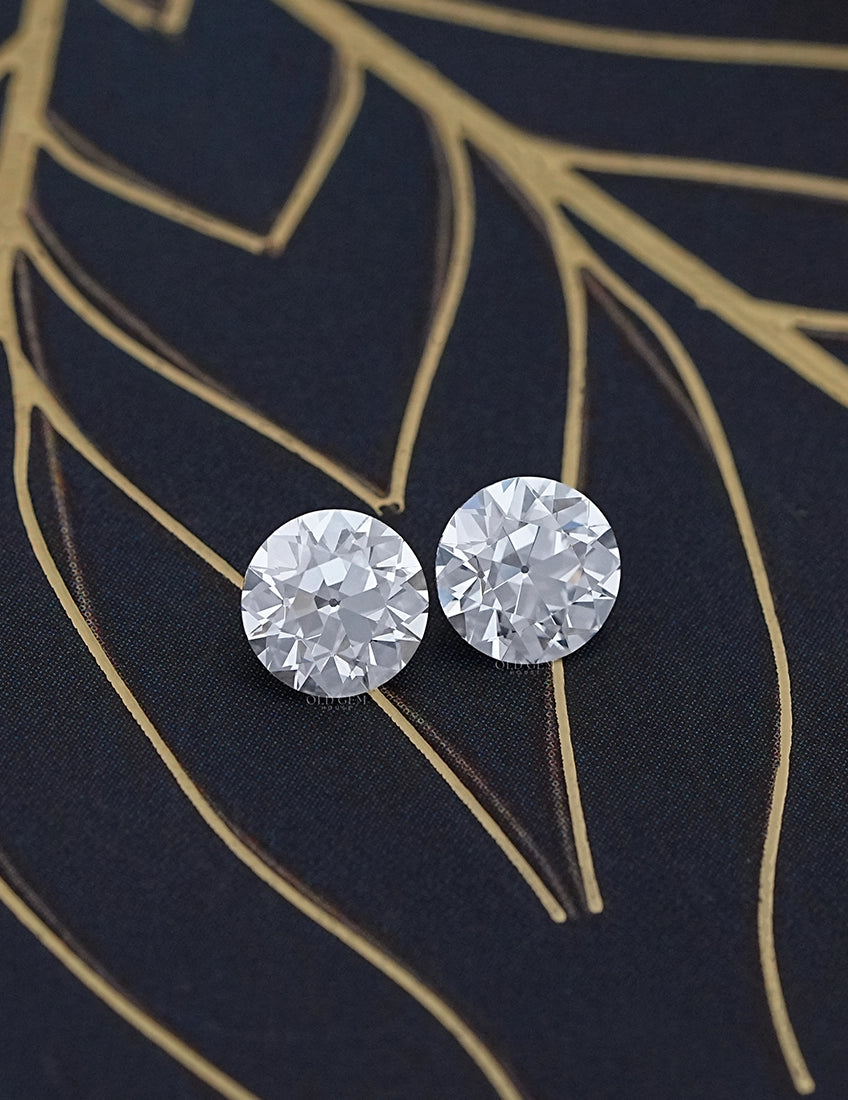 Paired Old European Round Lab Diamond -- 2.00 TCW Lab Grown Diamond