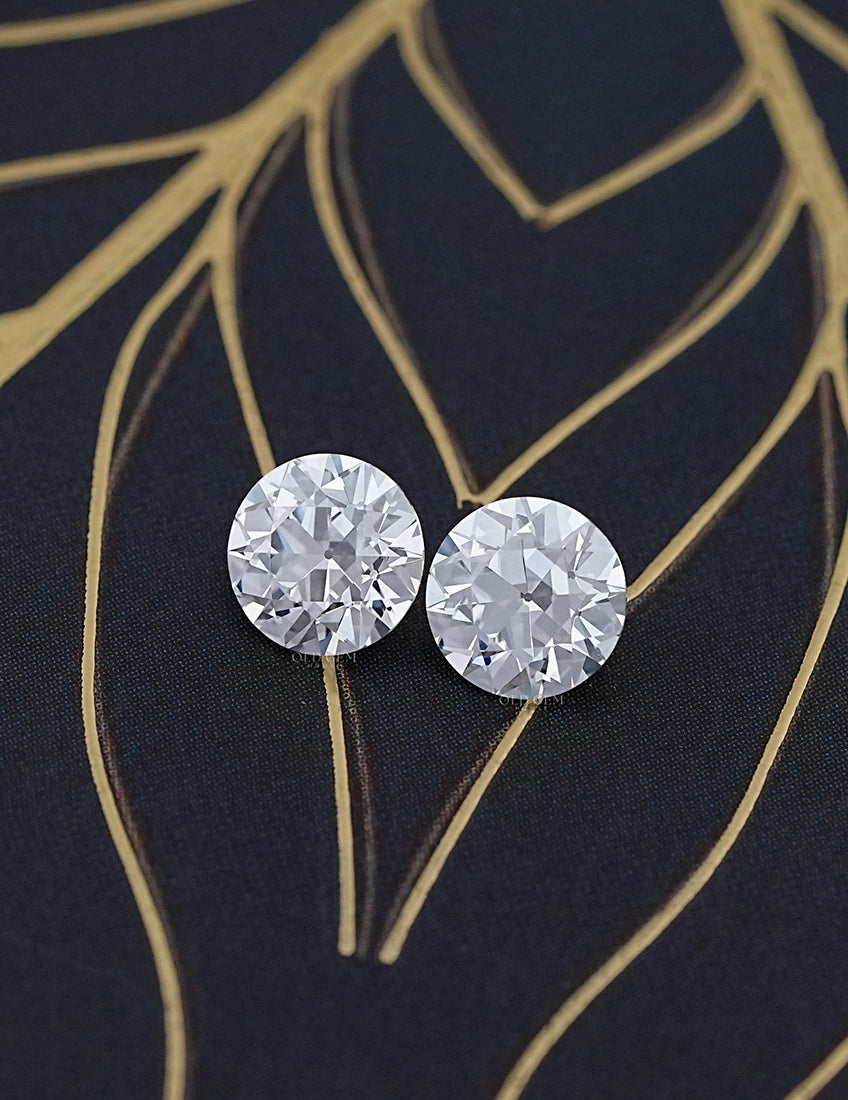 Paired Old European Round Lab Diamond -- 2.00 TCW Lab Grown Diamond