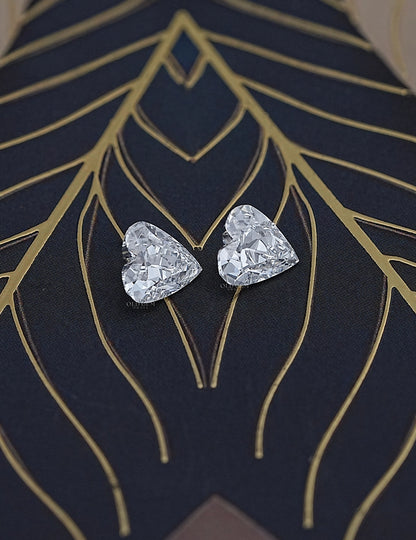 Old Mine Heart Shaped Loose Diamonds Pair Lab Grown Diamond