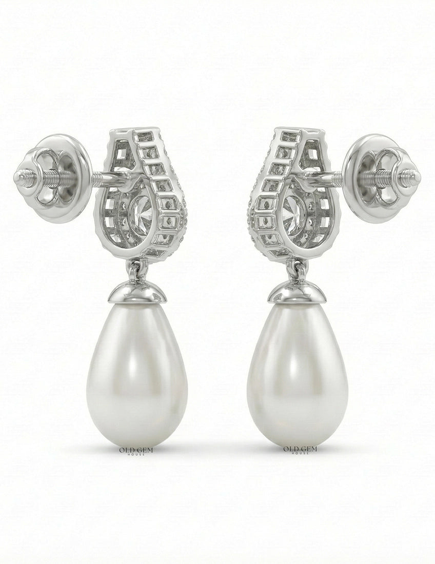 Pearl Gemstone Drop Earring Earrings